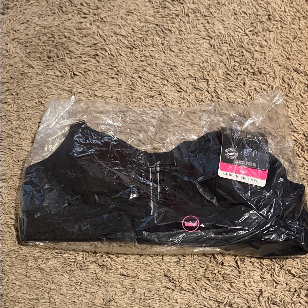 SHEFIT Luxe Black Sports Bra